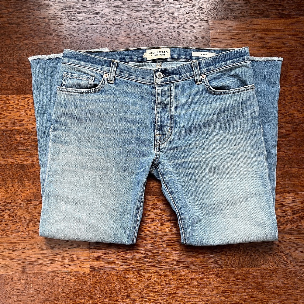 NILI LOTAN Cropped Boyfriend Jean